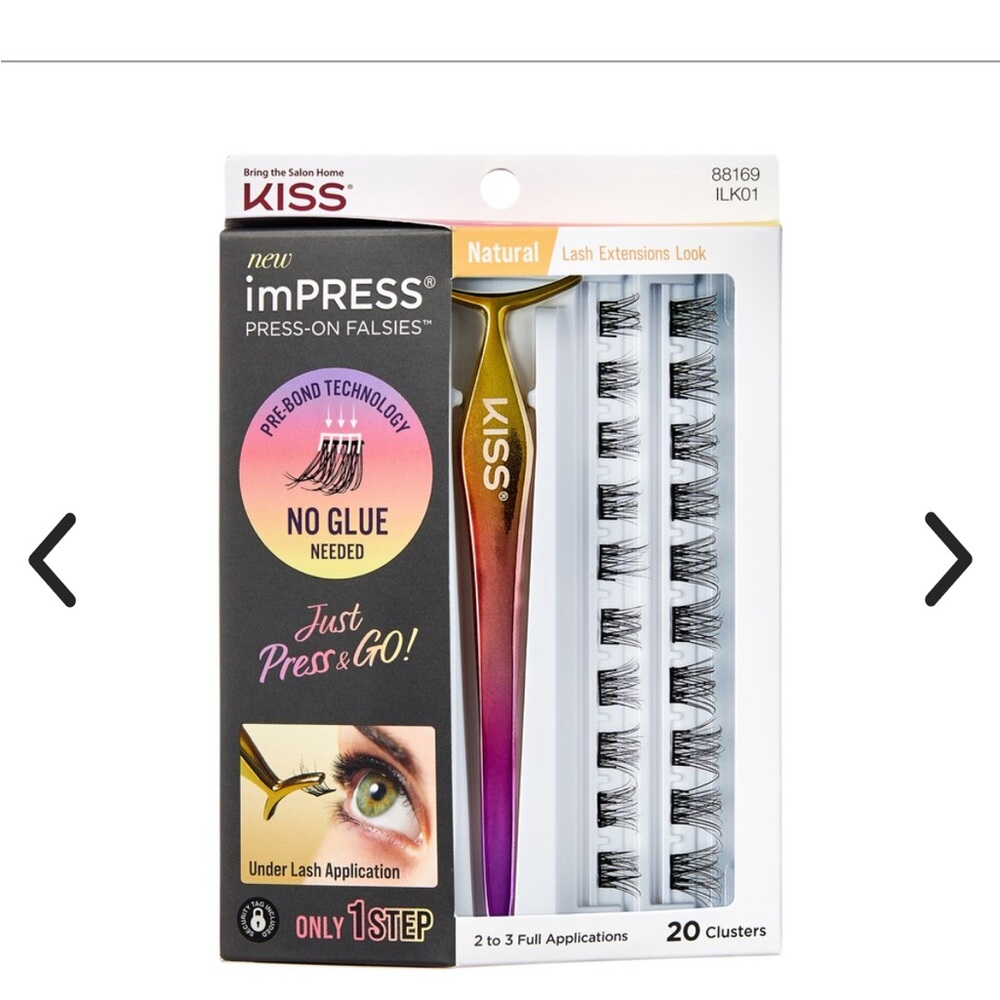Kiss imPRESS Lash Clusters with Gold Applicator